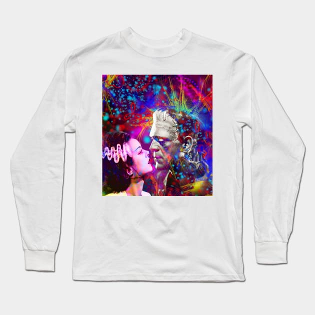 Frankenstein`s Bride Long Sleeve T-Shirt by icarusismartdesigns